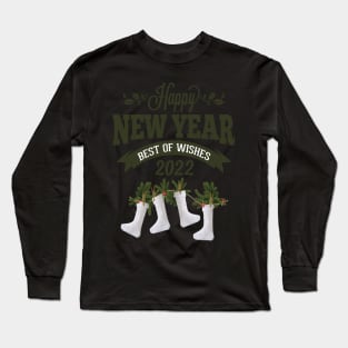 happy new year 2022 best year best of wishes A new year full of joy and happiness Long Sleeve T-Shirt